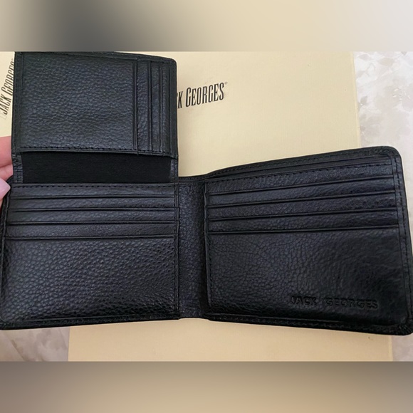 NEW JACKGEORGES BI-FOLD LEATHER WALLET
